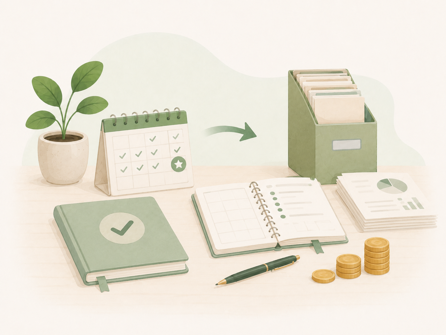 Illustration af afslutning af budgetperiode