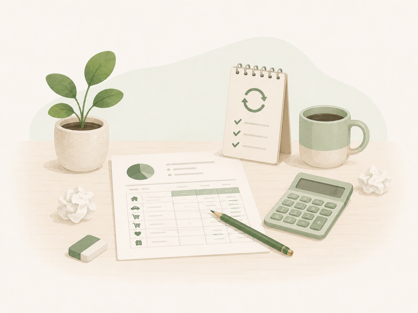 Illustration af budget der ikke holder