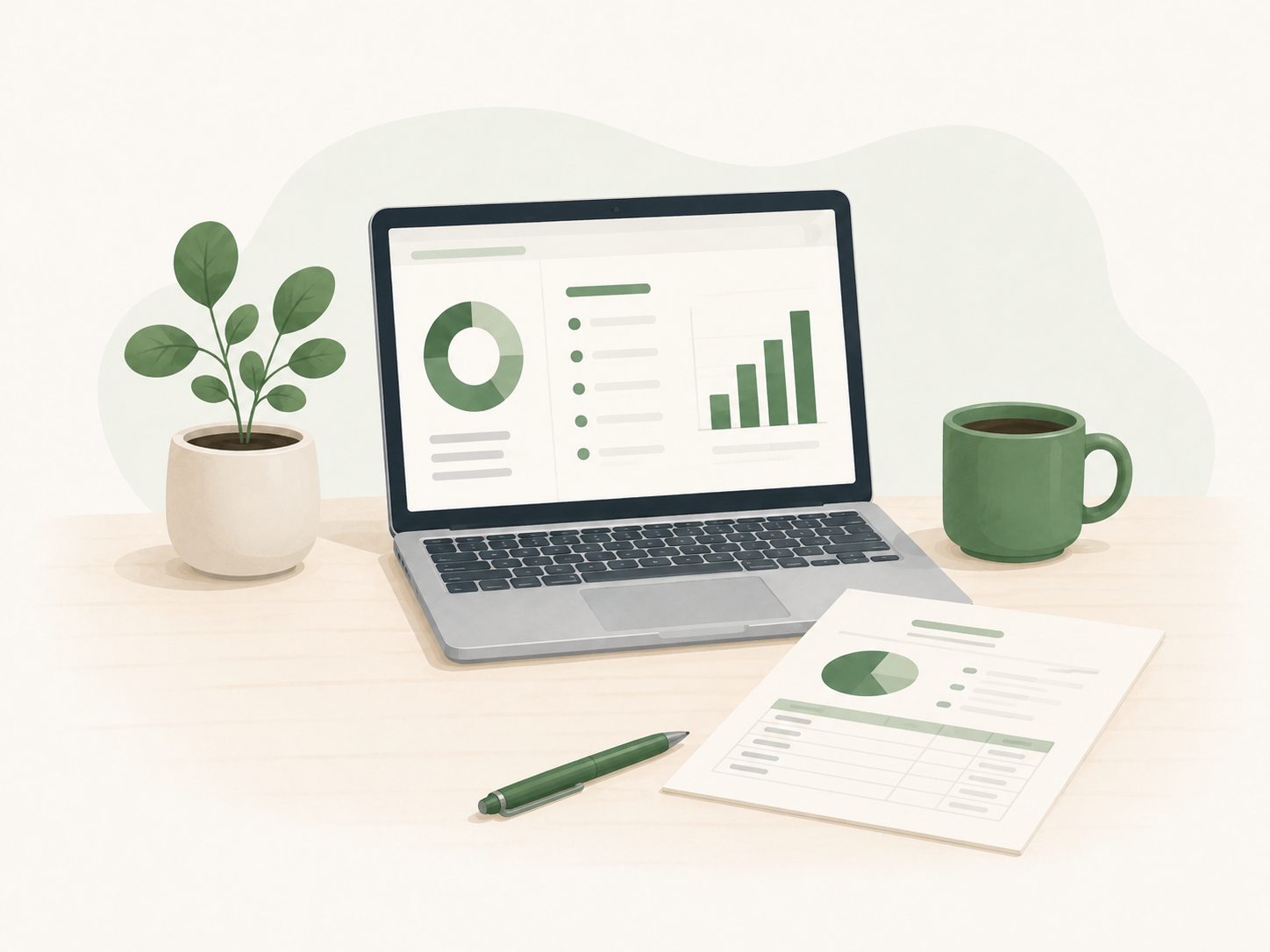 Illustration af privatbudget