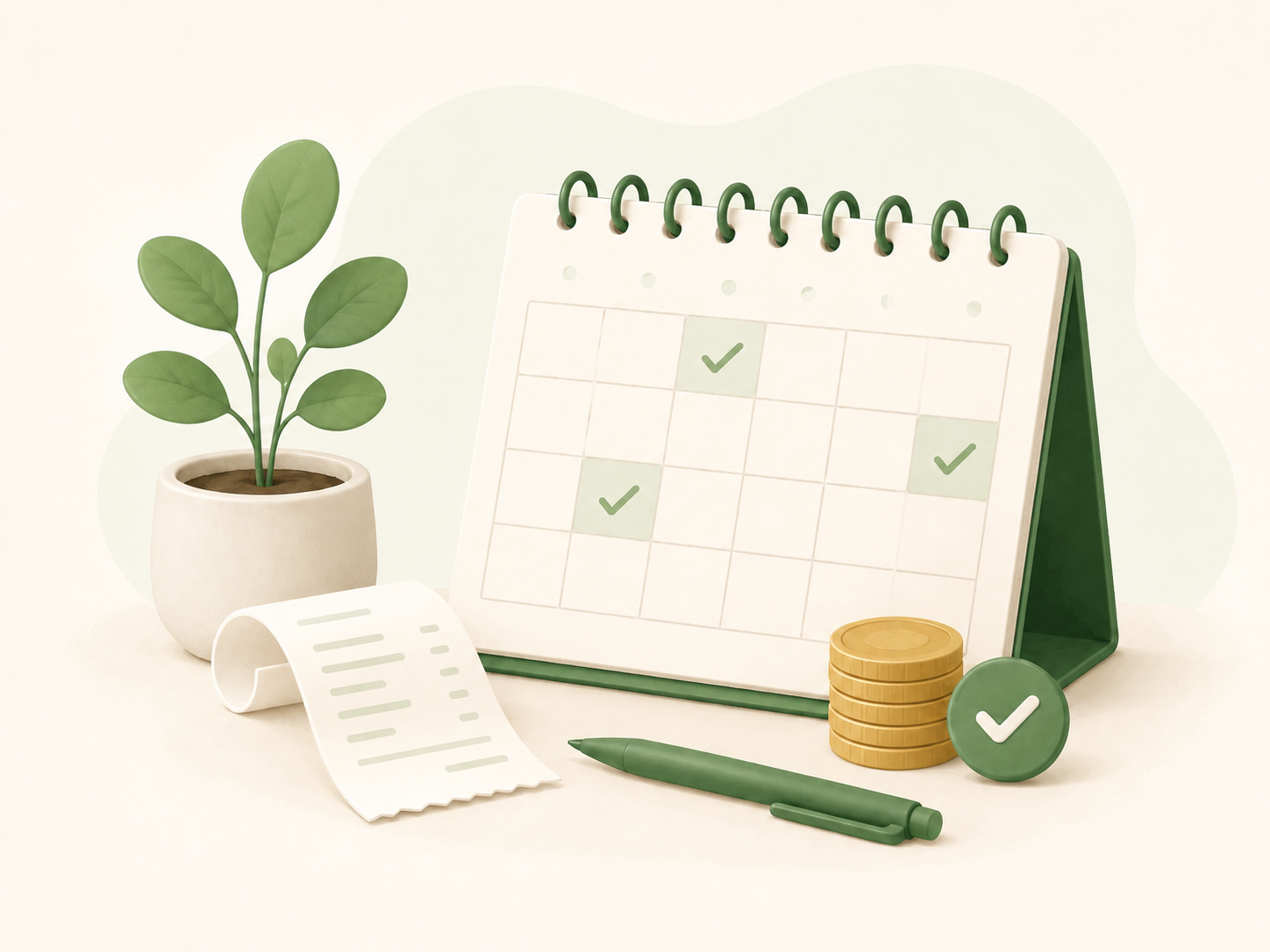 Kalender med budget afstemning